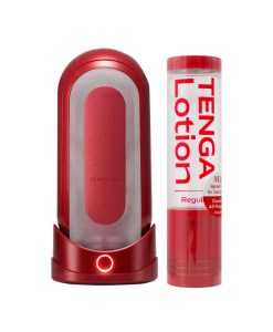 【優惠裝】日本TENGA FLIP 0 (ZERO)  加熱器套裝 紅色（可重用）  (連紅色lotion一枝)