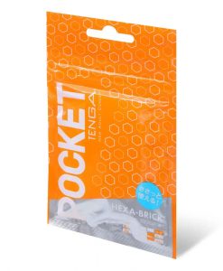 日本TENGA Pocket Tenga HEXA BRICK即棄飛機袋（橙色）