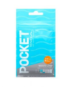 日本TENGA Pocket Tenga WAVE LINE即棄飛機袋（淺藍色）