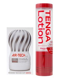 【優惠裝】日本Tenga Air-Tech Fit 重複使用型真空杯（白色 – 柔軟型）（可重用）(連紅色lotion一枝)